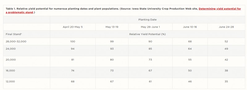 Planting Dates and Populations